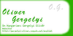 oliver gergelyi business card